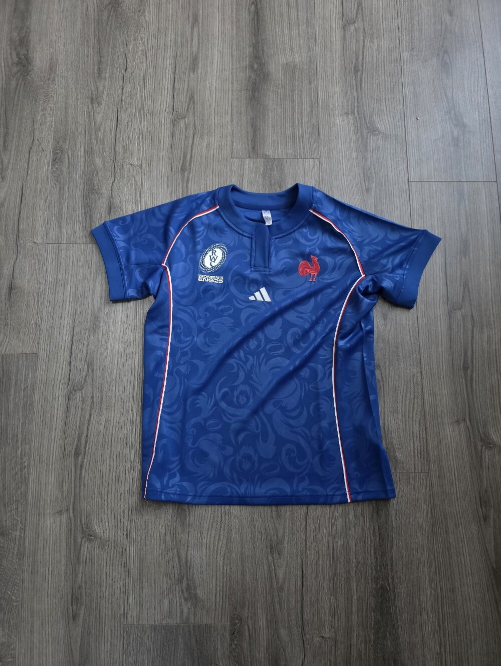 Adidas France Womens 2025 FFR RWC Home Jersey Size Large